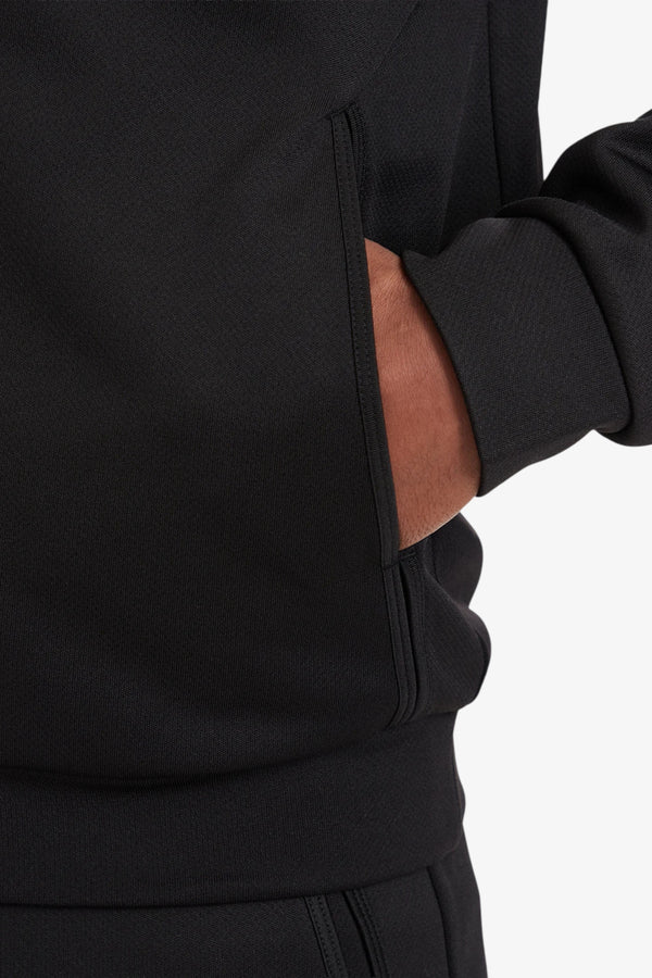 emporio armani ea7 Felpa Full Zip Con Cappuccio Lux Identity In Jersey Elasticizzato Nero Uomo, foto 3