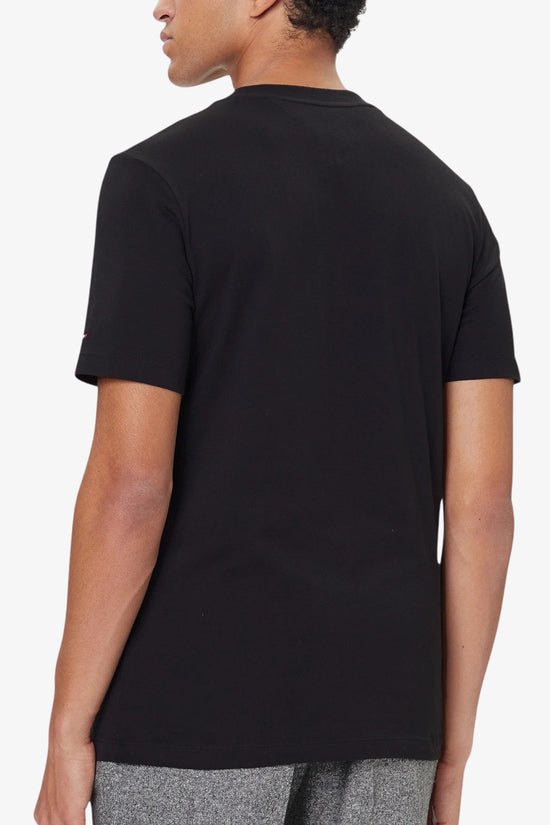  T-Shirt Maniche Corte Oval Graphic-tommy hilfiger-Nero-Uomo-Mw0mw40002 bds-3  