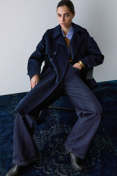 liu jo Cappotto Lungo In Lana Blu Donna, foto 3