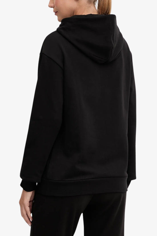  Felpa Con Cappuccio Logo Series Con Strass-emporio armani ea7-Nero-Donna-7w000537 af15831 mc043-3  