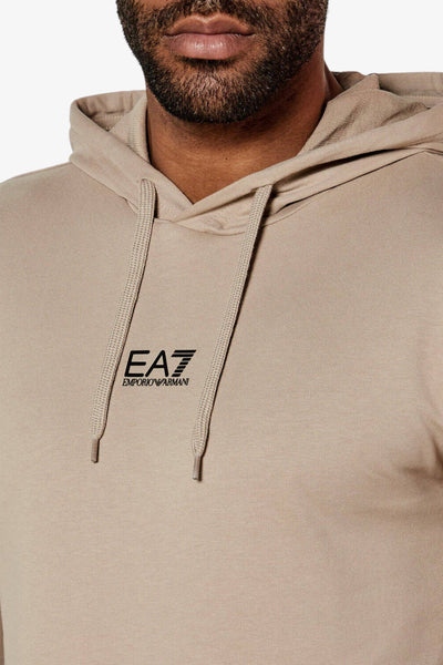 emporio armani ea7 Felpa Con Cappuccio Core Identity Beige Uomo, foto 3