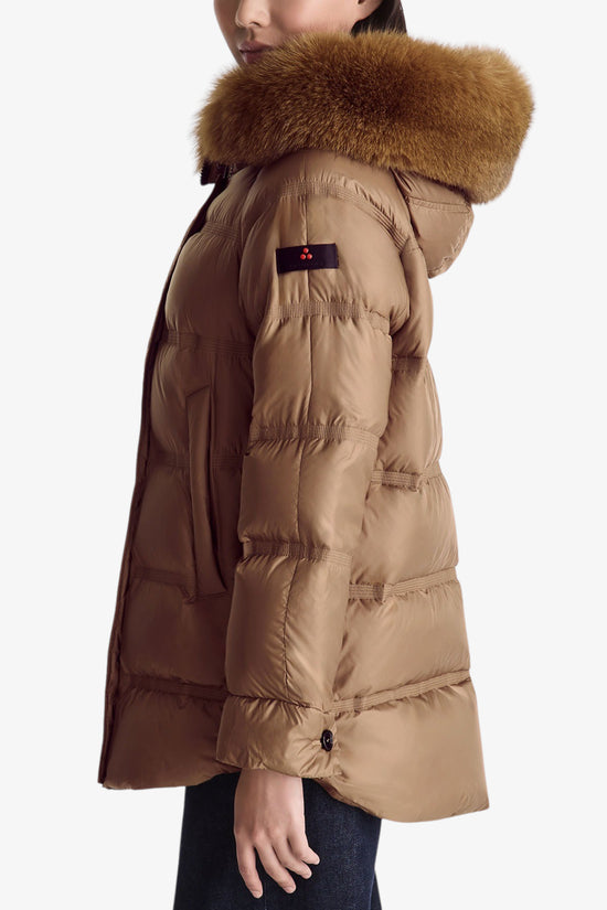  Piumino Full Zip Con Cappuccio Bordo Pelliccia Takan Mqn 04 Fur-peuterey-Beige-Special_-Ped5439 01181967 987-3  