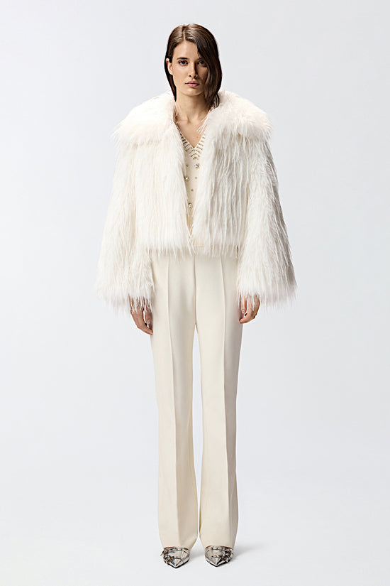  Giacca Caban In Eco Pelliccia-pinko-Bianco-Donna-106045 a2z0 z14-3  