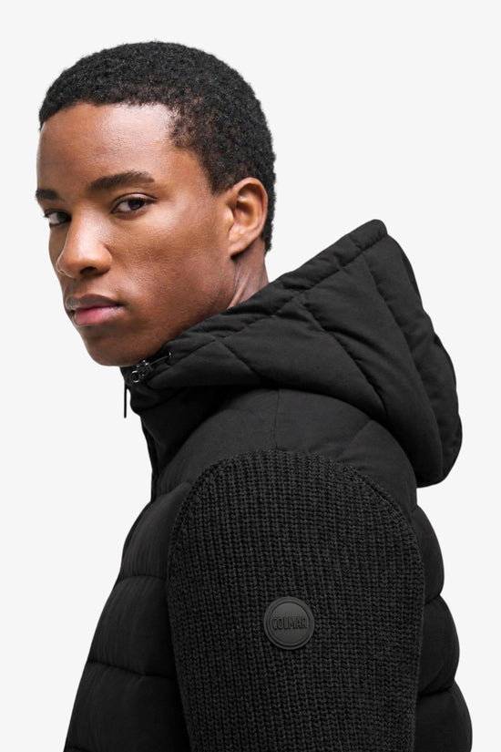  Piumino Full Zip Con Cappuccio Maniche In Maglia-colmar-Nero-Special_-11000005 1ji 99-3  