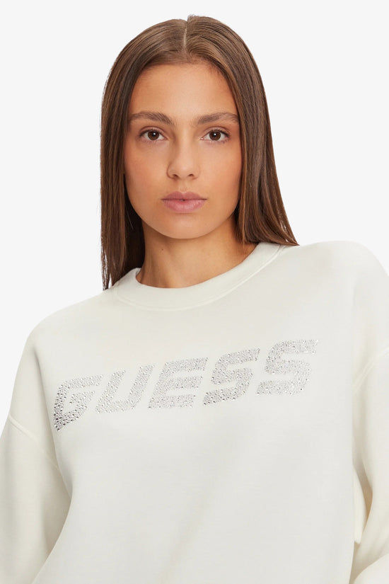  Felpa Girocollo Scuba Logo Strass Cecilia-guess-Bianco-Special_-V4bq15k7uw2 g6k5-3  