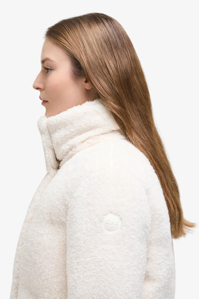 colmar Piumino Full Zip Collo Alto Con Dettagli Teddy Bianco Donna, foto 3