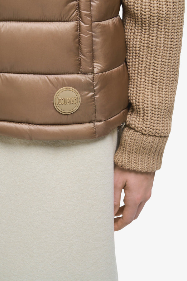 colmar Piumino Full Zip Maniche In Maglia Beige Donna, foto 3