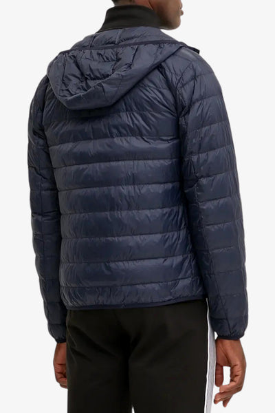 emporio armani ea7 Piumino Full Zip Con Cappuccio Packable Core Identity Blu Uomo, foto 3