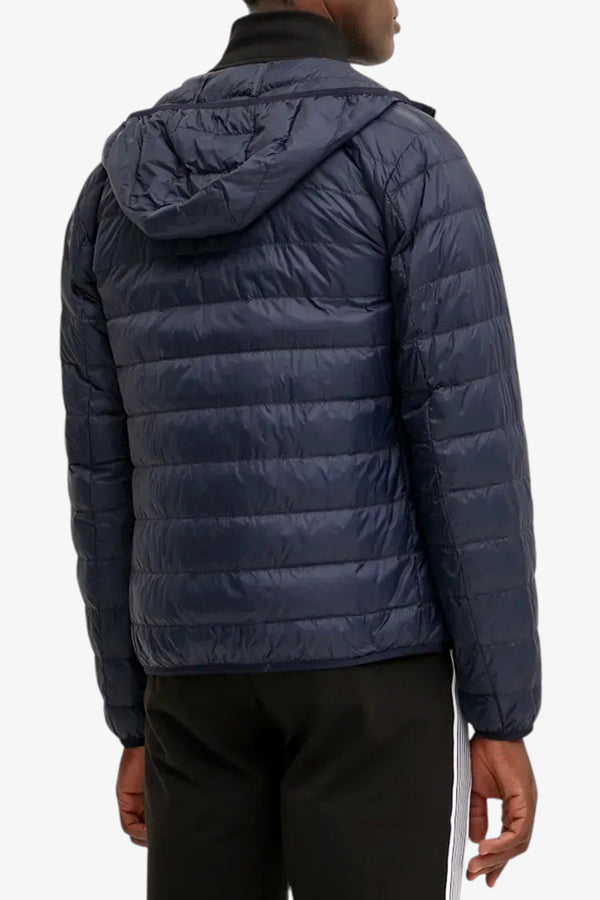 emporio armani ea7 Piumino Full Zip Con Cappuccio Packable Core Identity Blu Uomo, foto 3