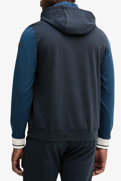 aeronautica militare Felpa Full Zip Con Cappuccio Staccabile Frecce Tricolori Blu Uomo, foto 3