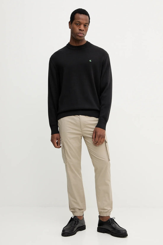  Maglione Girocollo Monogramma CK-calvin klein jeans-Nero-Uomo-Lv04rc309g ub1-3  