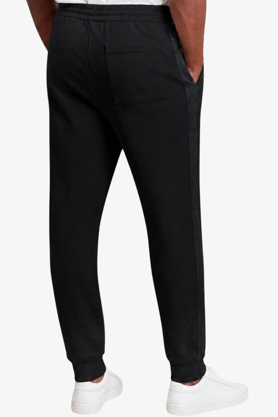  Pantaloni In Jersey Di Cotone Stretch Con Bande Logo-armani exchange-Nero-Special_-Xm003145 af13047 uc001-3  