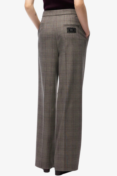 pinko Pantaloni Ampi A Auadri Plumeria Beige Donna, foto 3