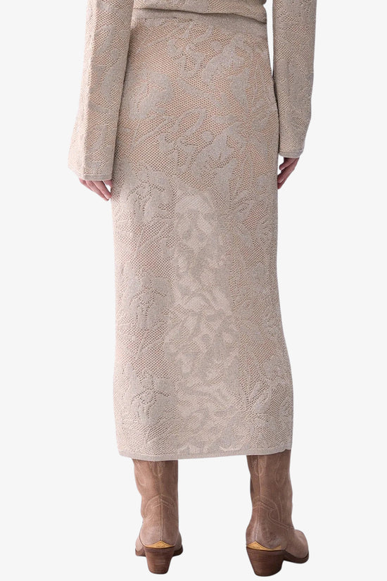  Gonna Longuette In Pizzo Lamé-liu jo-Beige-Special_-Wf6096 ma26s 30403-3  