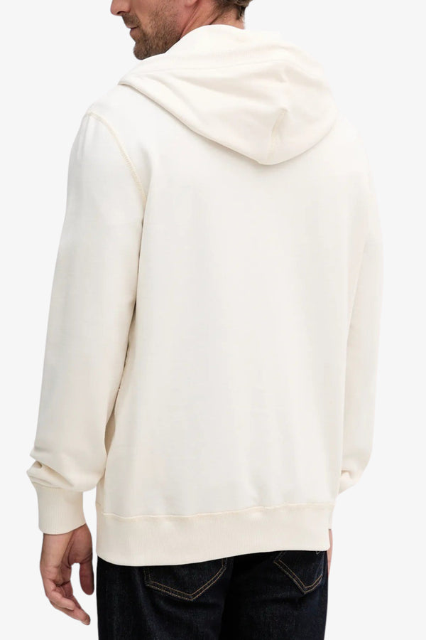 tommy hilfiger Felpa Full Zip Con Cappuccio Bandiera Ricamata Bianco Uomo, foto 4
