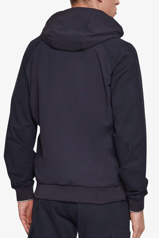  Giacca Full Zip Con Cappuccio Staccabile Maniche In Felpa-aeronautica militare-Blu-Special_-261af0519uct04291 08184-4  