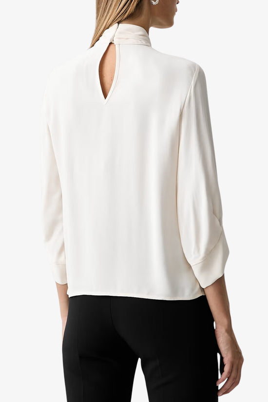  Blusa In Georgette Con Cravattino-elisabetta franchi-Bianco-Special_-Ca17866e2 e84-4  