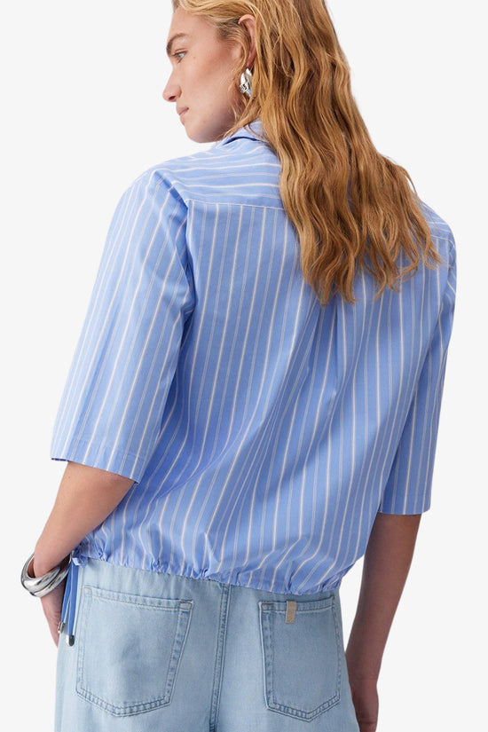  Camicia Maniche Corte A Righe Con Coulisse-liu jo-Blu-Special_-Wa6417 t405a n9374-4  