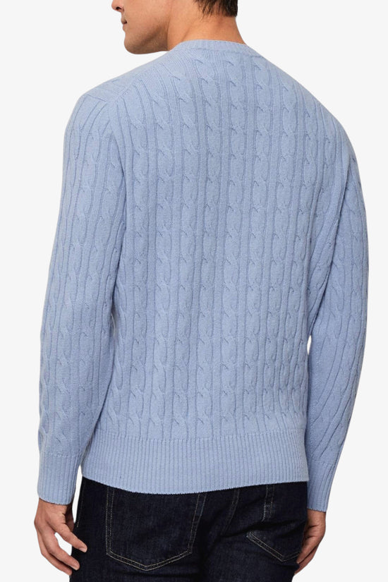  Maglione Girocollo A Trecce In Lana Cardata-lacoste-Blu-Uomo-Ah2924 00 hbp-4  