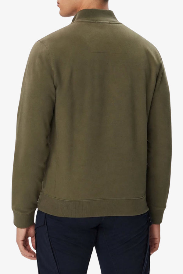 aeronautica militare Felpa Full Zip Con Cappuccio Interno Tricolore Removibile Verde Uomo, foto 4