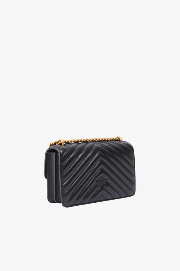 pinko Borsa A Tracolla Mini Love Bag One Chevron Nero Donna, foto 4