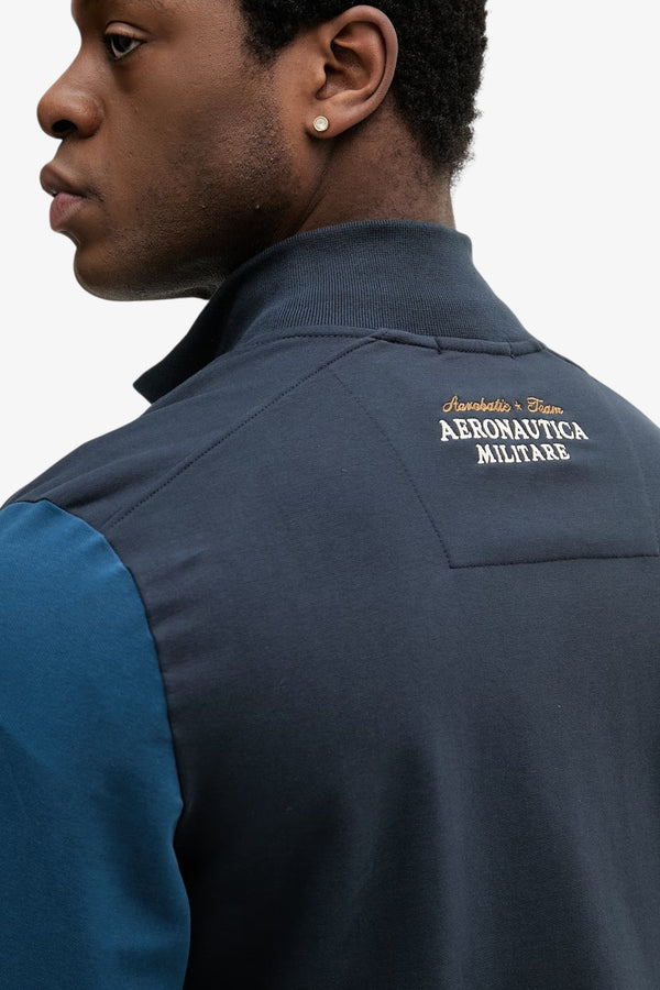 aeronautica militare Felpa Full Zip Con Cappuccio Staccabile Frecce Tricolori Blu Uomo, foto 4
