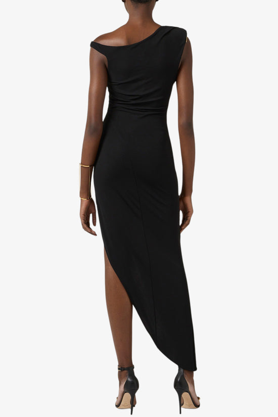  Vestito In Jersey Crepe Con Spallina Gioiello-elisabetta franchi-Nero-Donna-Ab90661e2 110-4  