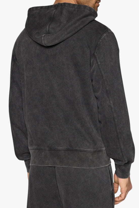  Felpa Full Zip Con Cappuccio Con Logo Ricamato Effetto Slavato-champion-Nero-Special_-222043 kk001-4  