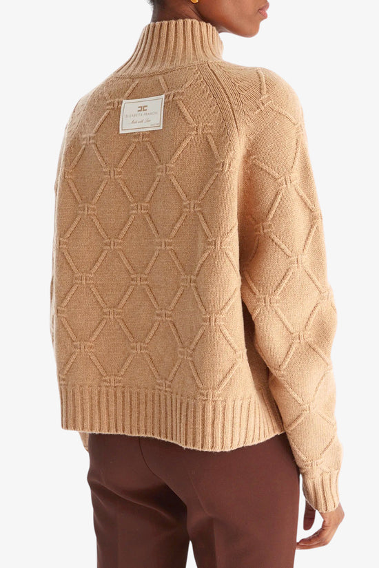  ELISABETTA FRANCHI MAGLIONE DONNA-elisabetta franchi-Beige-Donna-Mk-55t-57e2-v420 ea2-4  