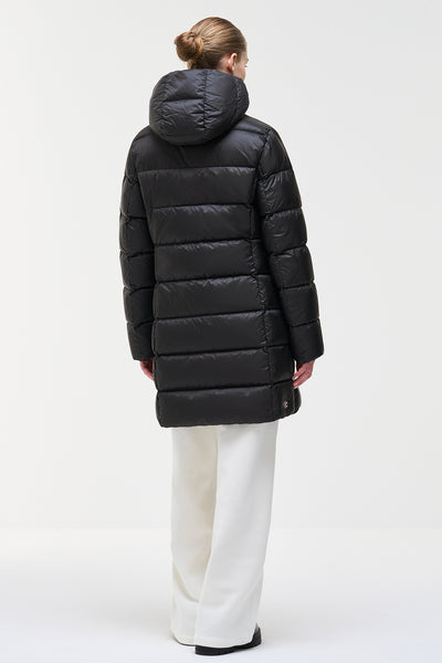 colmar Piumino Lungo Full Zip Con Cappuccio Nero Donna, foto 4