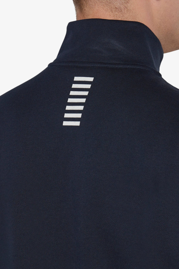 emporio armani ea7 Felpa 1/2 Zip Core Identity Blu Uomo, foto 4