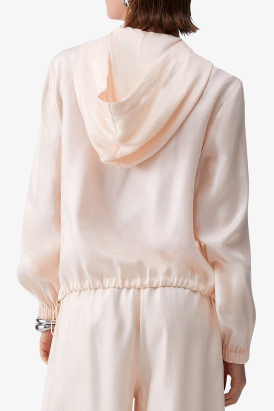  Giacca Full Zip Con Cappuccio Laminata-liu jo-Beige-Special_-Ta6004 t322a a4378-4  