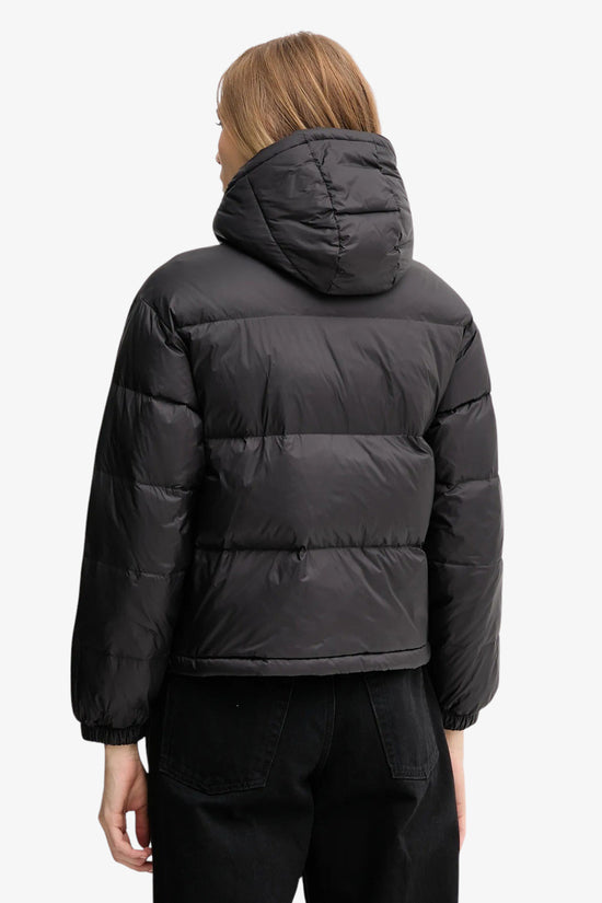  Piumino Corto Full Zip Con Cappuccio Logo CK-calvin klein jeans-Nero-Donna-Lv047d501g ub1-4  