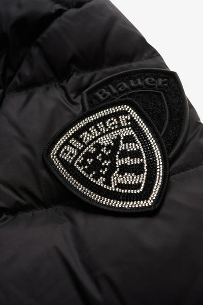 blauer Piumino Full Zip Con Cappuccio Charme Nero Donna, foto 4