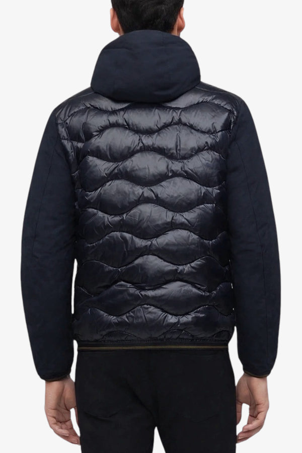 blauer Piumino Full Zip Con Cappuccio E Maniche In Neoprene Albert Blu Uomo, foto 4