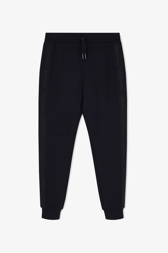  Pantaloni In Jersey Di Cotone Stretch Con Bande Logo-armani exchange-Nero-Special_-Xm003145 af13047 uc001-4  