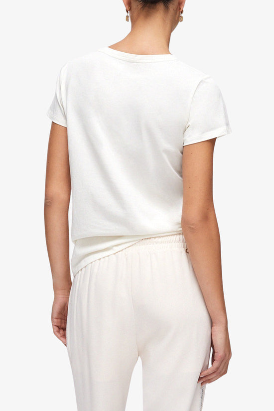  T-Shirt Maniche Corte Con Strass-liu jo-Bianco-Special_-Ta6056 js923 p9192-4  