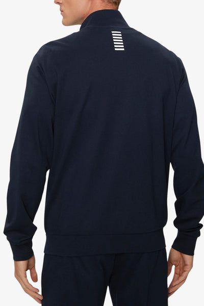 emporio armani ea7 Felpa Full Zip Core Identity Blu Uomo, foto 4