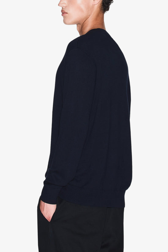  Maglione Girocollo Icon In Cotone Viscosa E Seta-armani exchange-Blu-Special_-Xm000338 af12291 ub101-4  