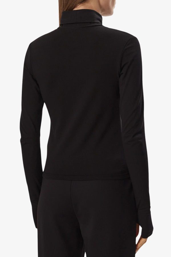 guess T-Shirt Maniche Lunghe Con Collo Alto Greta Nero Donna, foto 4