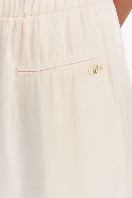  Pantaloni Flare Laminati-liu jo-Beige-Special_-Ta6005 t322a a4378-4  