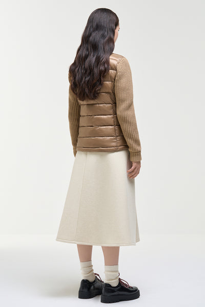 colmar Piumino Full Zip Maniche In Maglia Beige Donna, foto 4