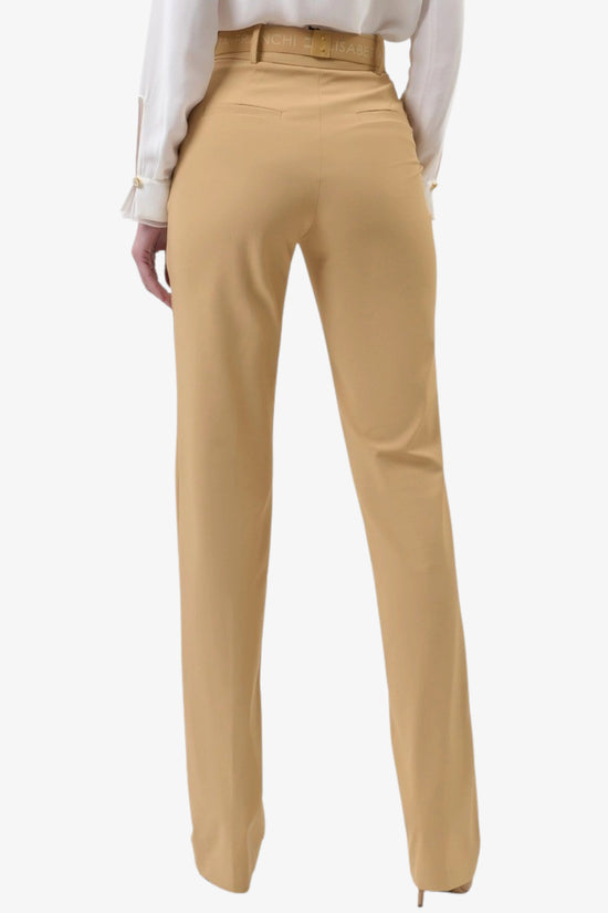  Pantaloni In Tessuto Tecnico Bielastico Con Cintura-elisabetta franchi-Beige-Special_-Pa17261e2 470-4  