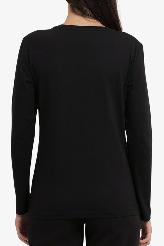  T-Shirt Maniche Lunghe Logo Con Applicazioni Dorate-armani exchange-Nero-Special_-Xw002764 af23954 uc001-4  