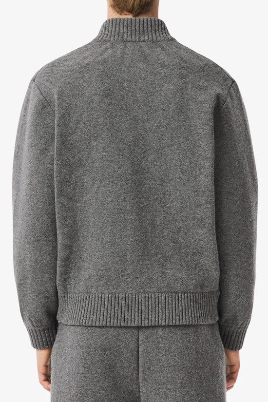  Cardigan Bomber In Lana Merinos-lacoste-Grigio-Uomo-Ah5170 00 050-4  