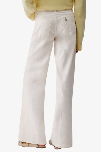 liu jo Pantaloni Flare Con Cintura Bianco Donna, foto 4