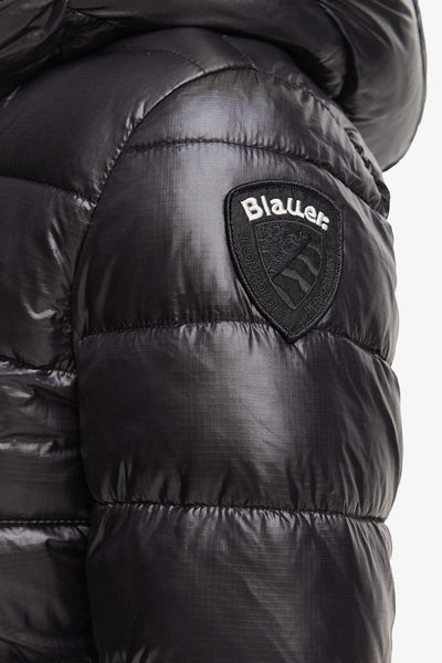 blauer Piumino Full Zip Con Cappuccio In Ovatta Termica Caroll Nero Donna, foto 4