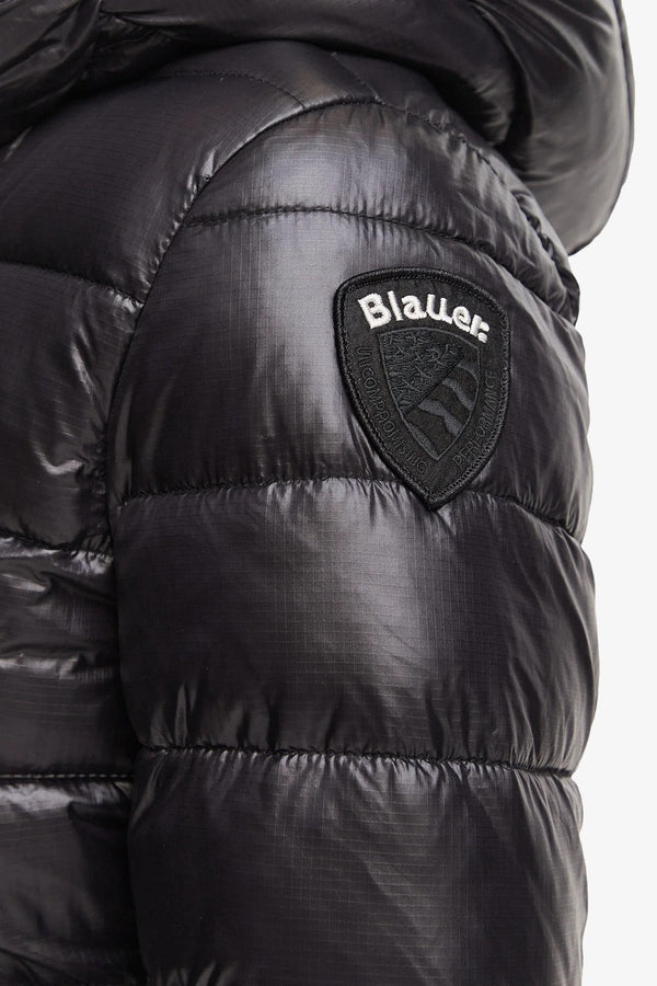 blauer Piumino Full Zip Con Cappuccio In Ovatta Termica Caroll Nero Donna, foto 4