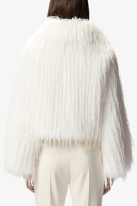  Giacca Caban In Eco Pelliccia-pinko-Bianco-Donna-106045 a2z0 z14-4  