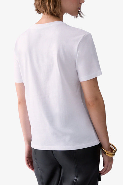 liu jo T-Shirt Maniche Corte Con Stampa E Catenine Bianco Donna, foto 4